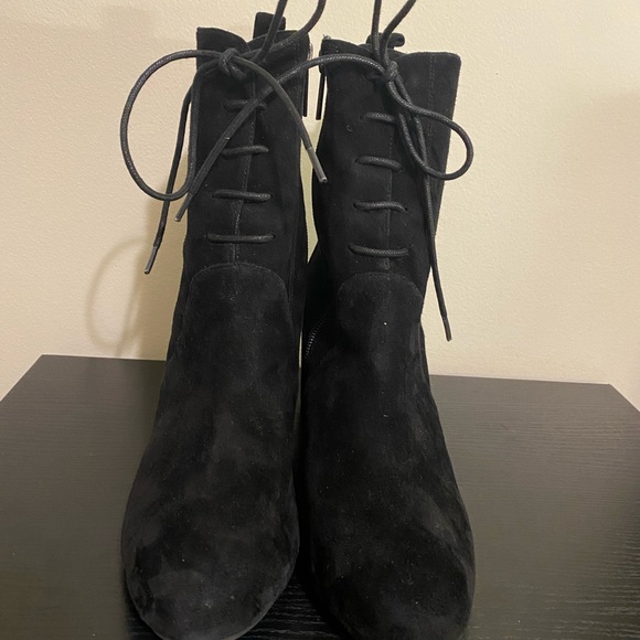 Sacha London Suede Leather Ankle Boots on Black - Picture 3 of 11